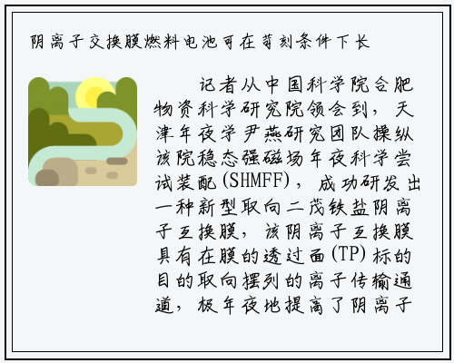 阴离子交换膜燃料电池可在苛刻条件下长期运行_bat365官方网站登录