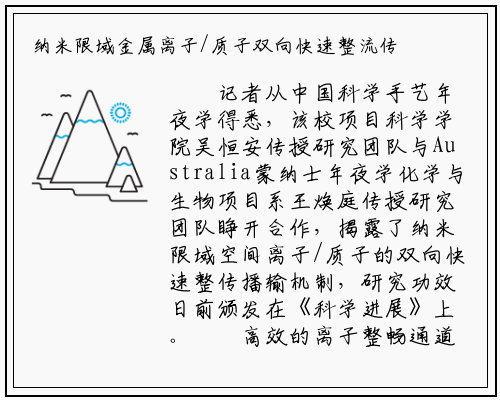 纳米限域金属离子/质子双向快速整流传输机制揭示_bat365官方网站登录